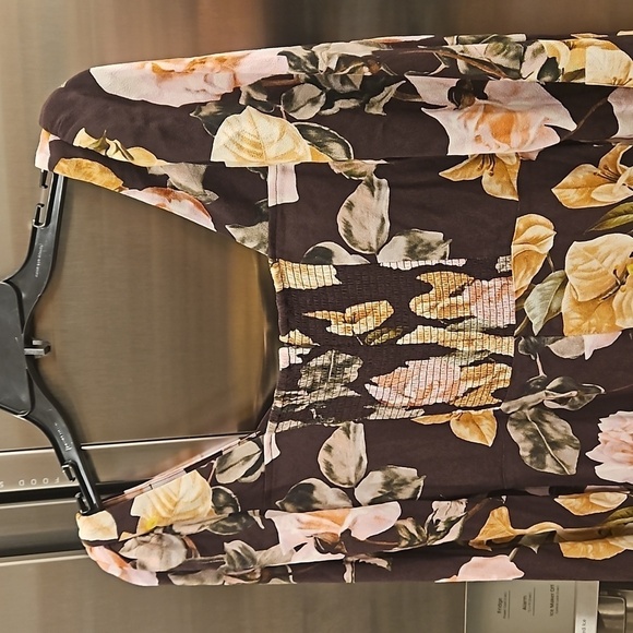 💕FAVORITE DAUGHTER💕 Long Sleeve Vibeyard Dress ~ Buganvilias Floral Print NWT - Picture 4 of 10